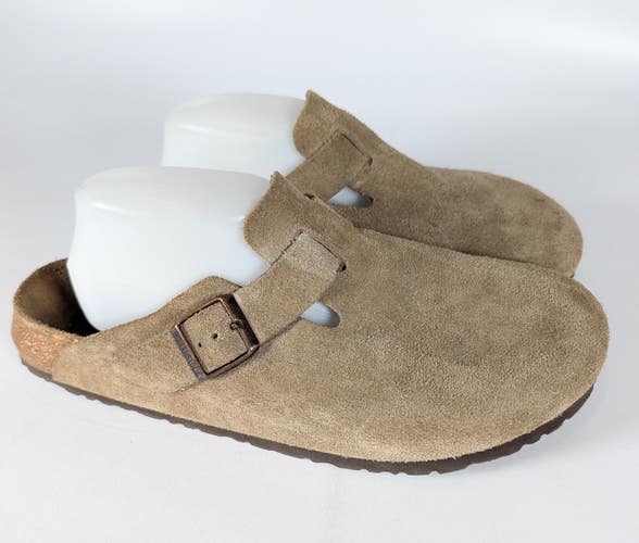 Birkenstock Boston Beige Suede Clog Shoe High Arch Men's Size: 44 / 11
