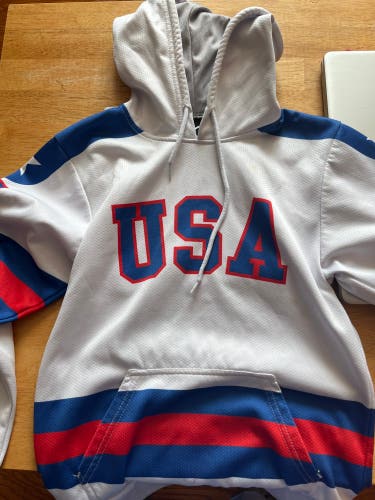 Kids Unisex XL Sweatshirt (Used) Team USA Hockey Hoodie Size Youth Xl Olympics Miracle On Ice