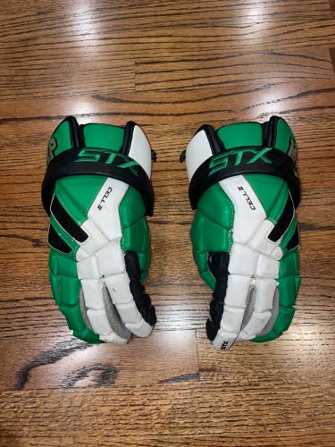 STX Lacrosse Gloves Cell II size L / 13” team issued Rare (Used)