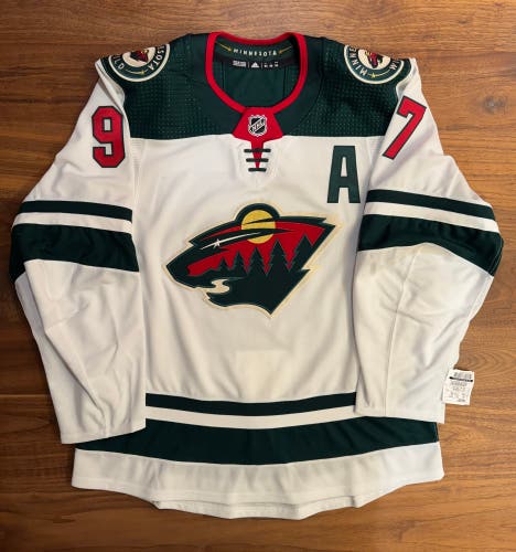Adidas MiC Minnesota Wild Team Issue Kirill Kaprizov Road Jersey 54 NWT