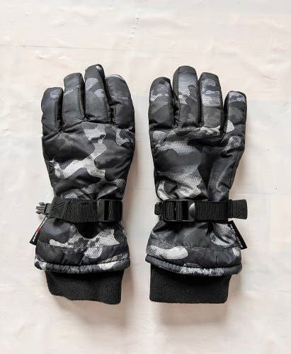 ZeroXposur Black camo Performance ski snow Gloves Thinsulate Winter boy's L/XL