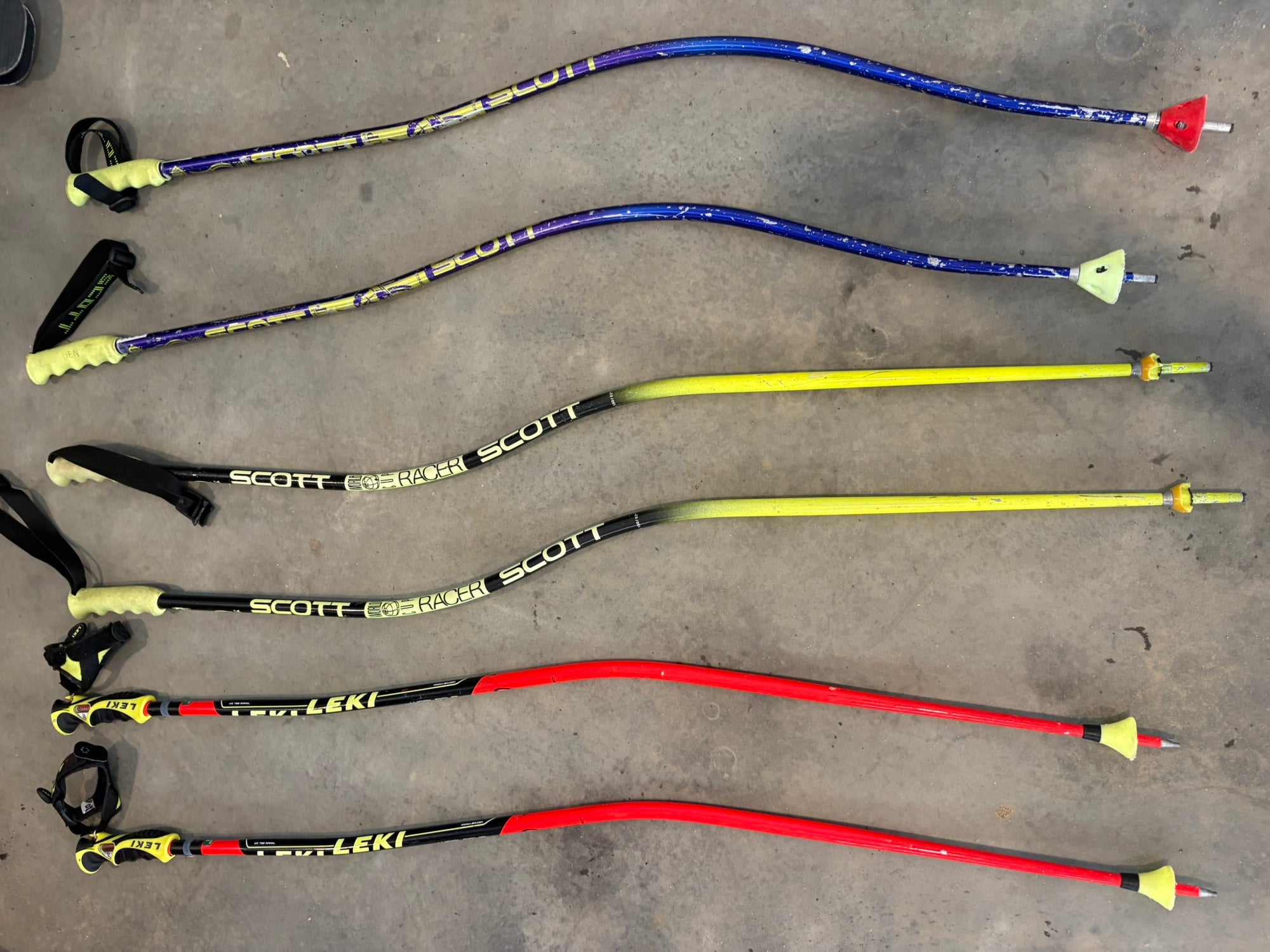 52in (130cm) Leki World Cup - GS Racing Ski Poles (Used