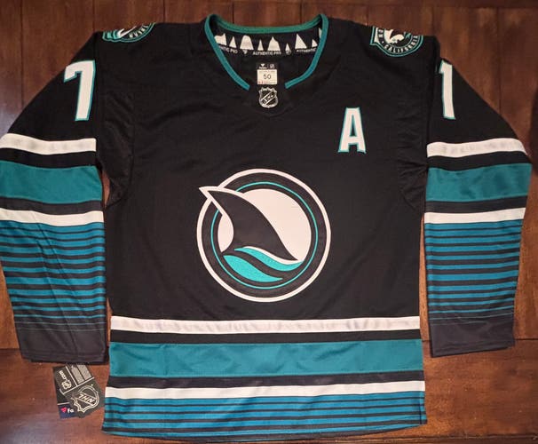 San Jose Sharks Macklin Celebrini Adult Medium (50) Black #71 NWT