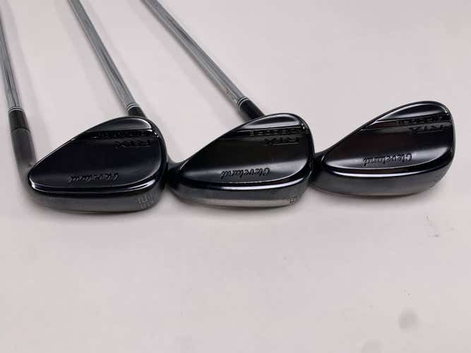 Cleveland RTX ZipCore Black Satin Wedge Set 52* 10 | 56*10 | 60*10 DG Spinner RH