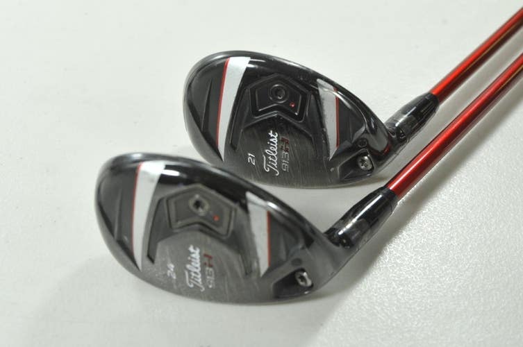 LEFT HANDED Titleist 913H 21* and 24* Hybrid Set Senior Flex Graphite  # 210738