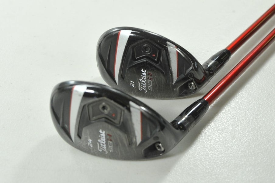 LEFT HANDED Titleist 913H 21* and 24* Hybrid Set Senior Flex Graphite # 210738