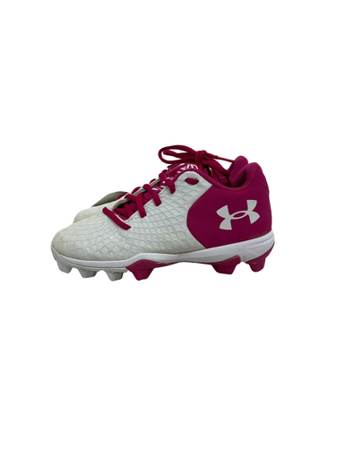 Used Under Armour GLYDE BB/SB Cleats White And Pink Junior 02.5 11692-S000146240