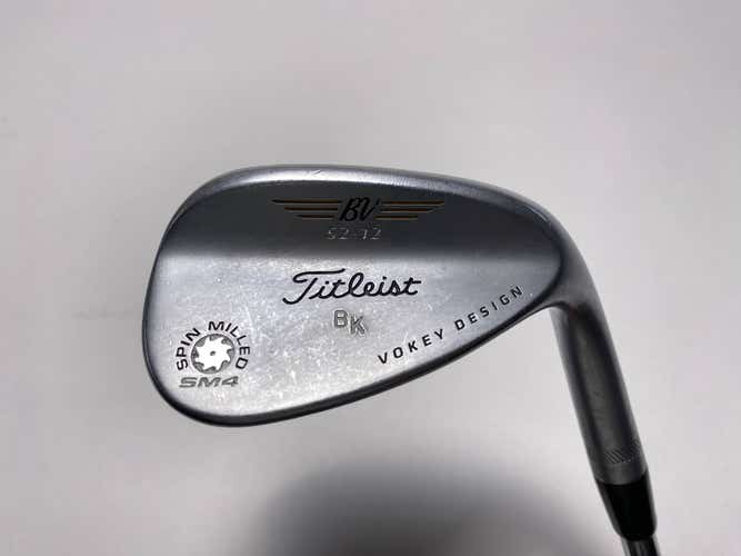 Titleist Vokey Spin Milled SM4 Chrome Wedge 52* 12 Bounce Dynamic Gold Steel RH