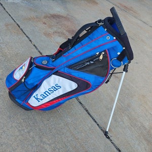 Team Effort University of Kansas Jayhawks Dual Strap Stand Golf Bag w Raincover