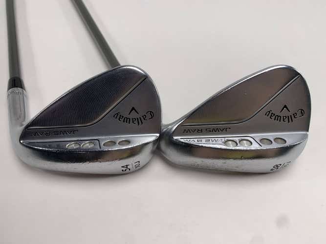 Callaway Jaws Raw Chrome Wedge Set 54* 10 | 58* 10 Project X Catalyst Wedge RH