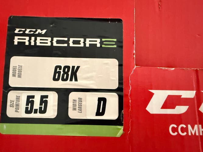 CCM Ribcor 68K Hockey Skates Regular Width Size 5.5 (New)