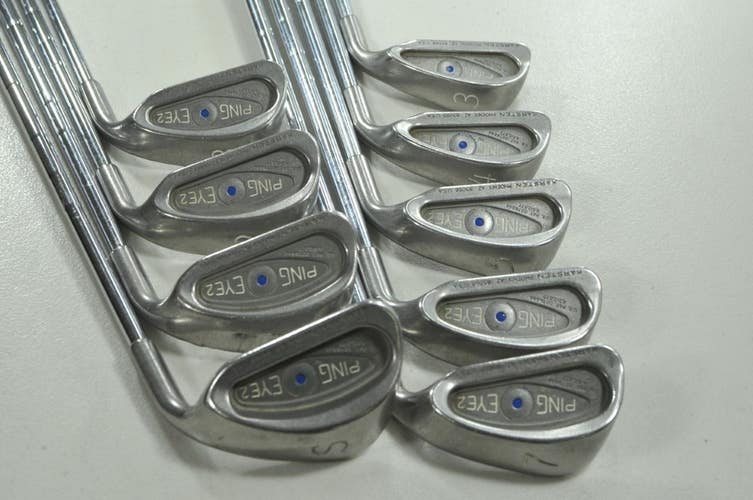 Ping Eye 2 3-W,SW Iron Set Stiff Flex Blue Dot Right ZZ-Lite Steel # 210579
