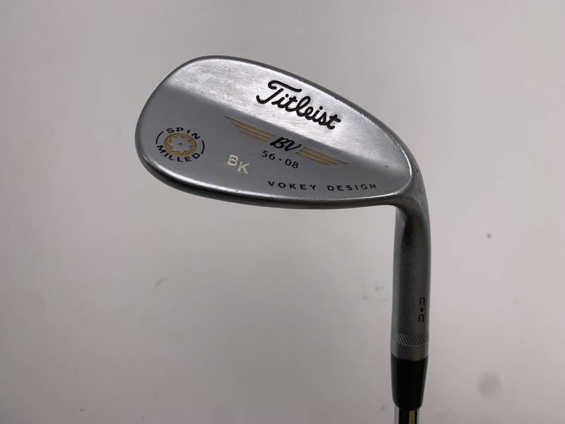 Titleist Vokey Spin Milled CC Chrome Wedge 56* 8 Wedge Steel RH Midsize Grip