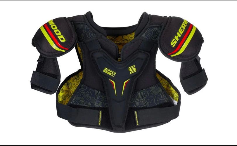 NEW Sherwood Rekker Legend 4 Shoulder Pads and Sherwood Code TMP 2 Shin Guards Bundle
