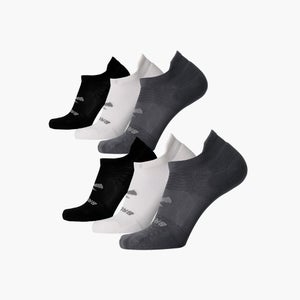 Brooks Run-In 280494-002 Socks Unisex Large Multi No Show Active 6-Pack GBO2392