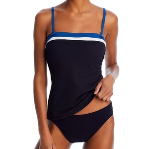 Tommy Bahama Island Cays Tankini Top Women's Medium Indigo Tide Bandeau GBO2323