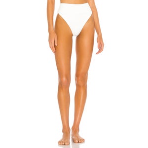 Beach Riot Highway Bikini Bottom Women Large White High-Waisted Swimwear GBO2405