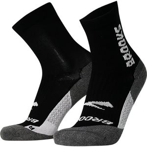 Brooks Ghost Crew Socks Men's Medium Black Cushioned Arch Support Active GBO2406