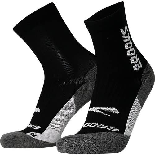 Brooks Ghost Crew Socks Men's Medium Black Cushioned Arch Support Active GBO2406