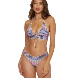 Becca by Rebecca Virtue Tulum Bikini Bottom Women's Small Multi Hipster GBO2425