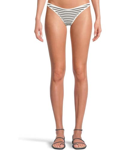 L*Space Suzi Bikini Bottom Womens Medium Sail Along Stripe Stretch Beach GBO2355