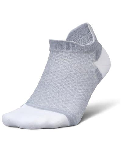 Feetures Plantar Fasciitis Relief Men's M Gray Cushion No Show Tab Socks GBO2358