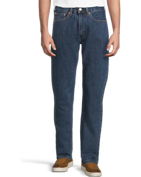 Levi's 505 Jeans Men's 34x30 Blue Denim Stretch Belt-Loop Straight Leg GBO2418