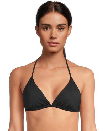 Becca by Rebecca Virtue Color Code Triangle Top Women's S Black Swimwear GBO2370
