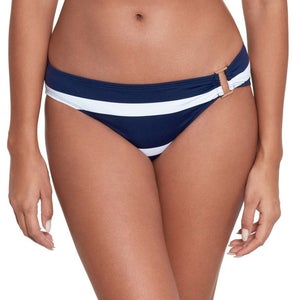 Lauren Ralph Lauren Bikini Bottom Womens 10 Navy Stripe Hipster Swimwear GBO2339