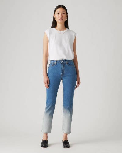 Levi's Wedgie Jeans Women's 26x28 Blue Denim High Rise Straight Leg GBO2281