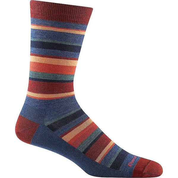 Darn Tough Druid Crew Socks Men's Large Multicolor Striped Lightweight GBO2467