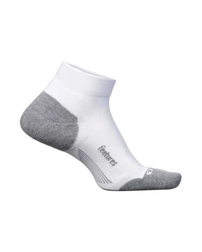 Feetures Elite Max Cushion Low Cut Socks Unisex Medium White No Show Tab GBO2379