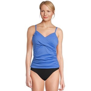 Sunsets Simone Tankini Women's M Harbor Blue Crossback Stretch Swimwear GBO2375