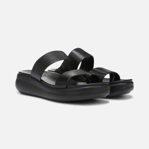 Naturalizer Drift 2 I6213L1 Sandals Womens 9 Black Leather Slip On Slide VER1077
