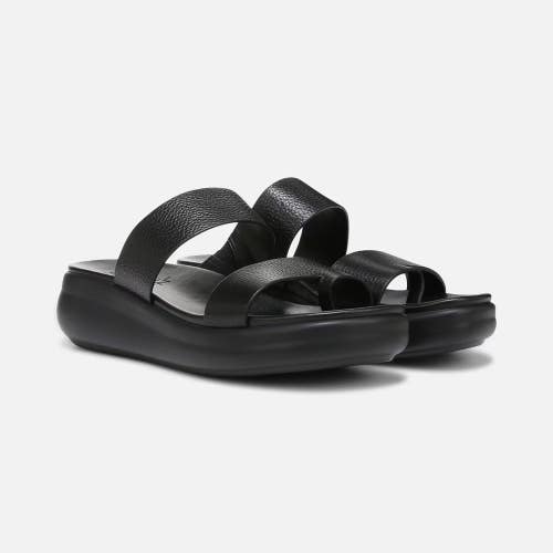 Naturalizer Drift 2 I6213L1 Sandals Womens 9 Black Leather Slip On Slide VER1077