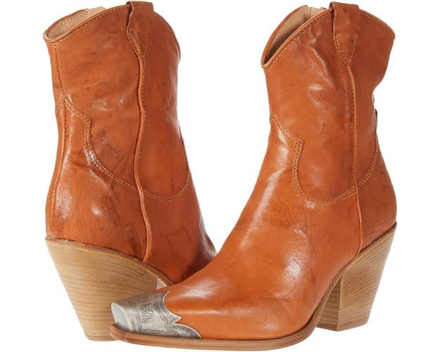 Free People Brayden OB1203394 Women's US 8 Brown Leather Western Boots VER1182