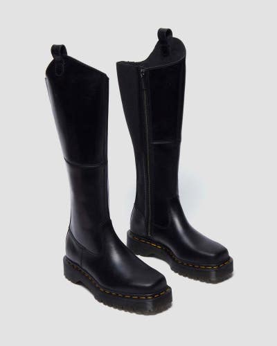 Dr. Martens Amaayah 31947001 Boots Women's US 10 Black Leather Knee High VER1067