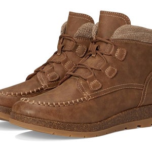 Eurosoft Lorelei ES0048900 Women's US 10 Brown Faux Leather Ankle Bootie VER1179