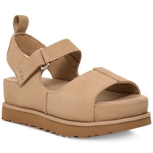 UGG Goldenstar Hi 1167356-SAN Sandals Women's US 7.5 Sand Suede Platform VER1119