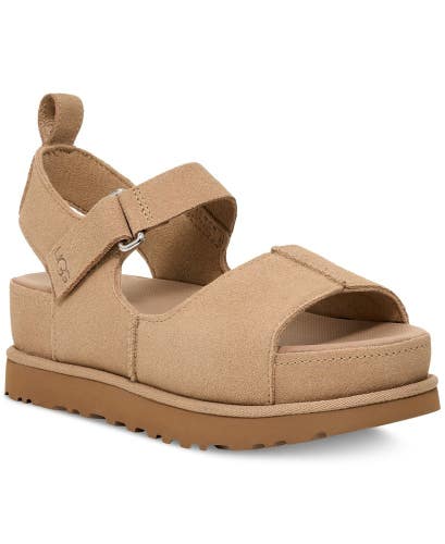 UGG Goldenstar Hi 1167356-SAN Sandals Women's US 7.5 Sand Suede Platform VER1119