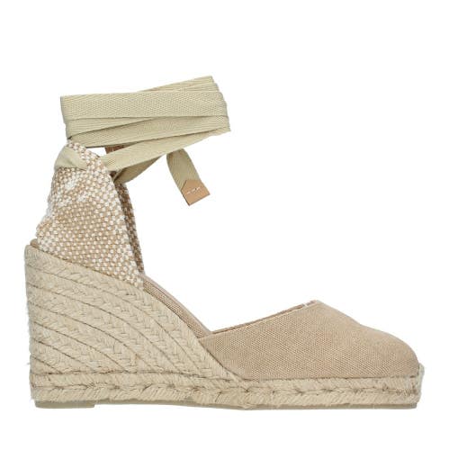 Castaer Carina 0216422017 Sandals Women 7.5 Beige Wedge Heel Espadrille VER1143