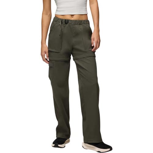Prana Halle Pants Women's S Spruce Convertible Belted Waist Straight Leg JZZ1084