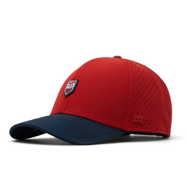 Melin Hydro A-Game Baseball Cap Unisex C Red Americana Shield Snap Back JZZ1083