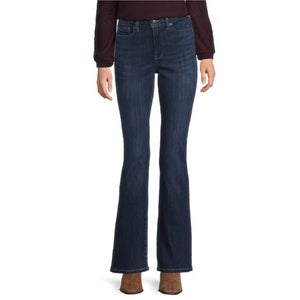 NYDJ Billie Mini Jeans Women's 8 Petite Ink Skyline Denim Bootcut Leg JZZ1045