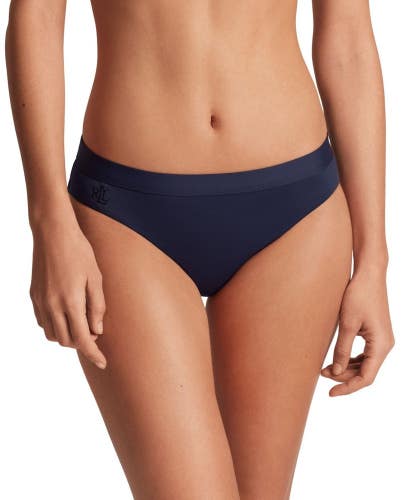 Lauren Ralph Lauren Beach Club Solid Bikini Bottom Women's 6 Blue Beach JZZ1027