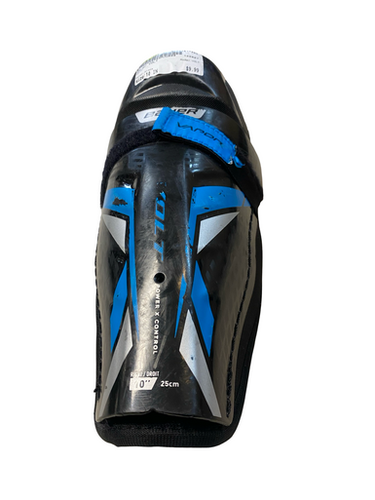 Used Bauer VOLT Senior Shin Guards Black 10" 11706-S000371229