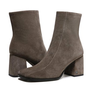 Sam Edelman Mayla Boots Womens 7 Gray Block Heel Square Toe Ankle Bootie ZAP2120