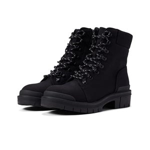 MIA Wyn MH1488-001 Boots Women's US 8 Black Round Toe Lace Up Block Heel ZAP2121