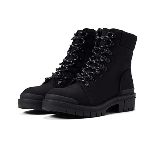 MIA Wyn MH1488-001 Boots Women's US 8 Black Round Toe Lace Up Block Heel ZAP2121