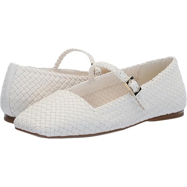 Vince Camuto Vinley Ballet Flat Women's US 8 Coconut Cream Square Toe ZAP2080